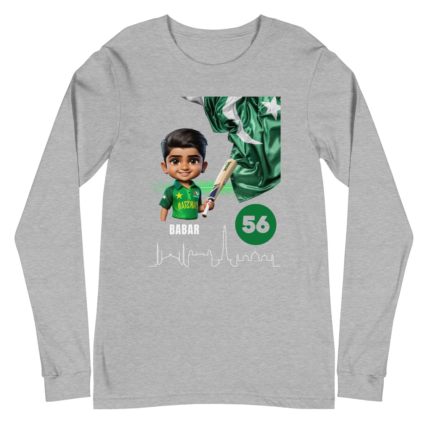 PAK- BABAR Unisex Long Sleeve Tee