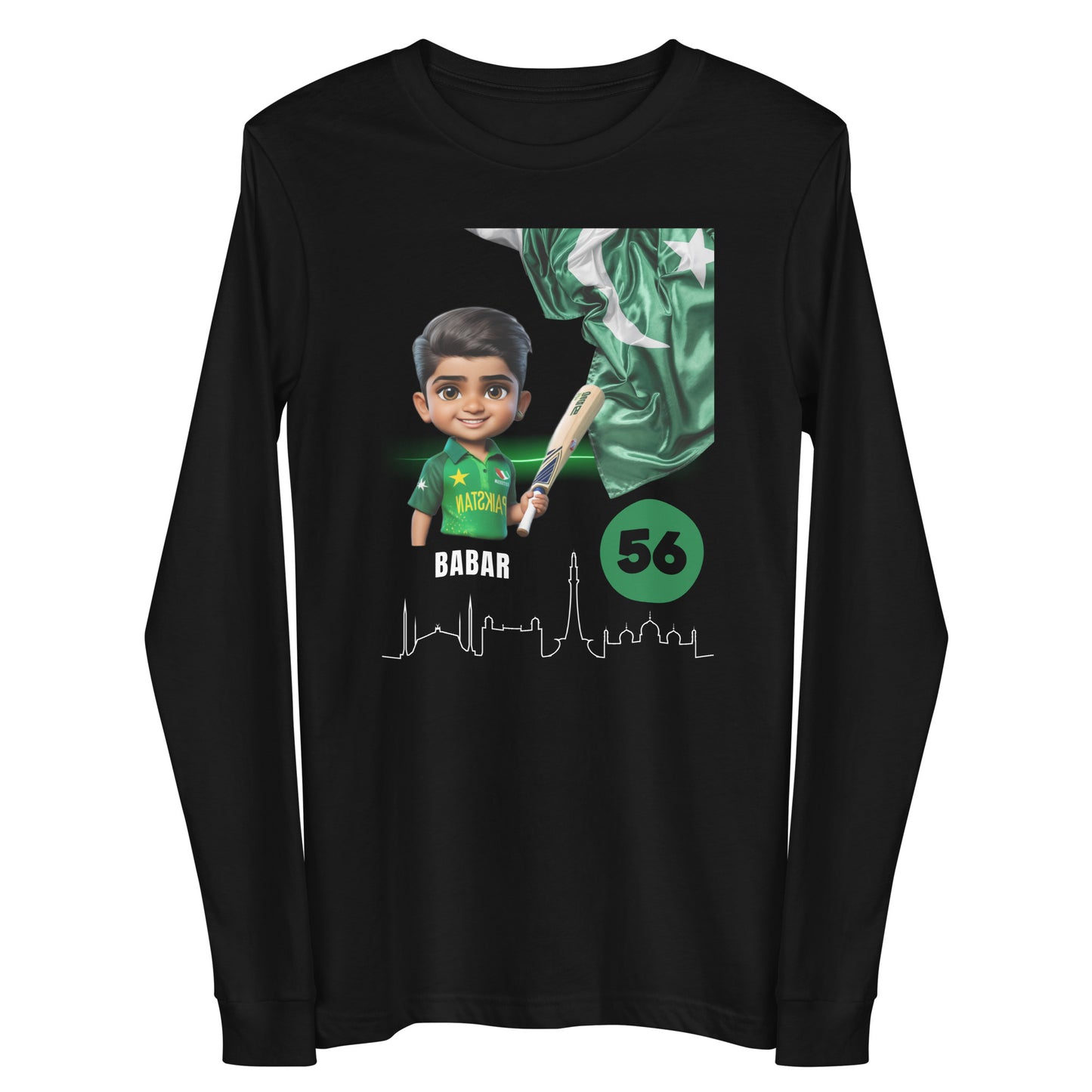 PAK- BABAR Unisex Long Sleeve Tee