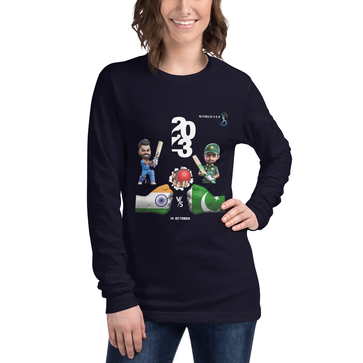 IND VS PAK Unisex Long Sleeve Tee