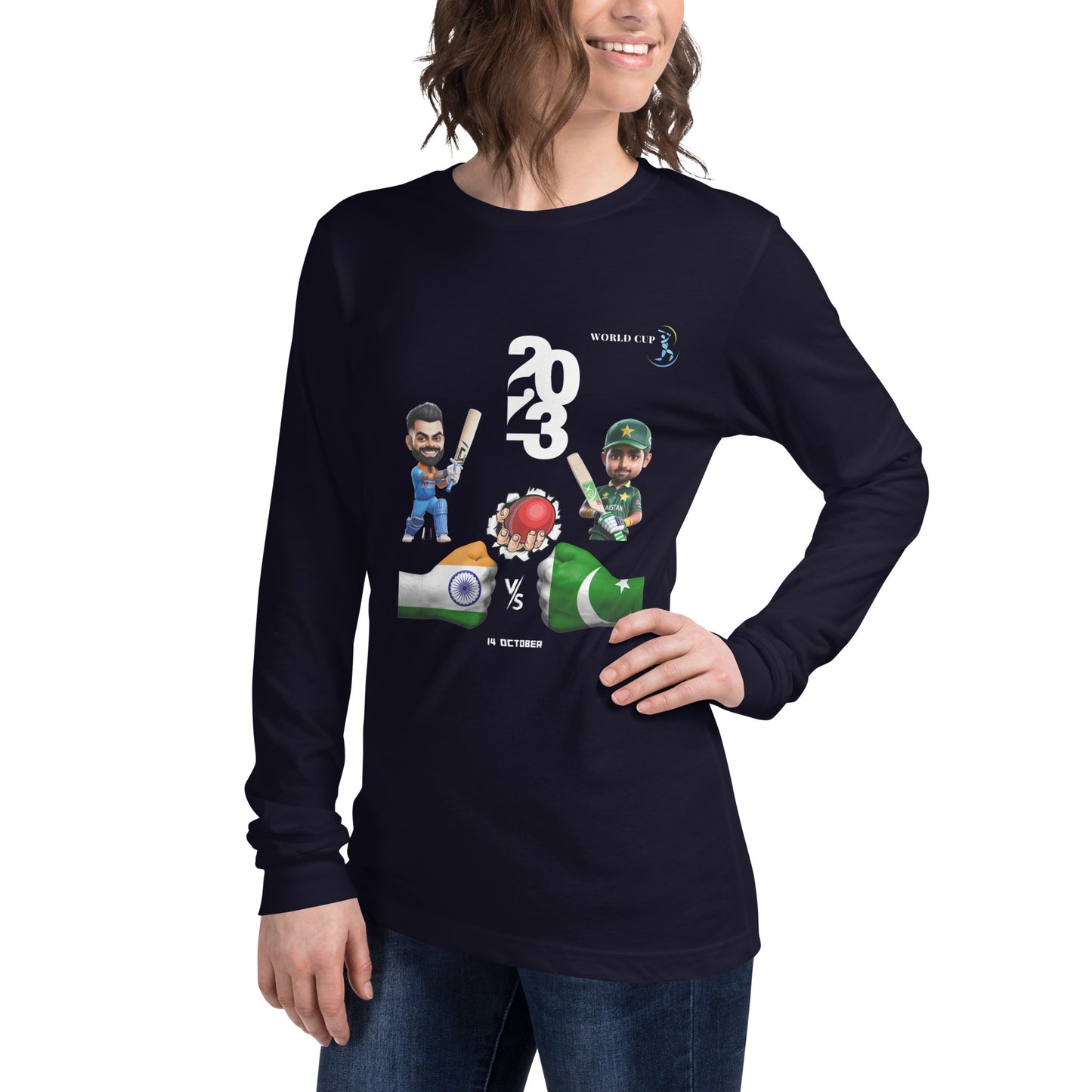 IND VS PAK Unisex Long Sleeve Tee