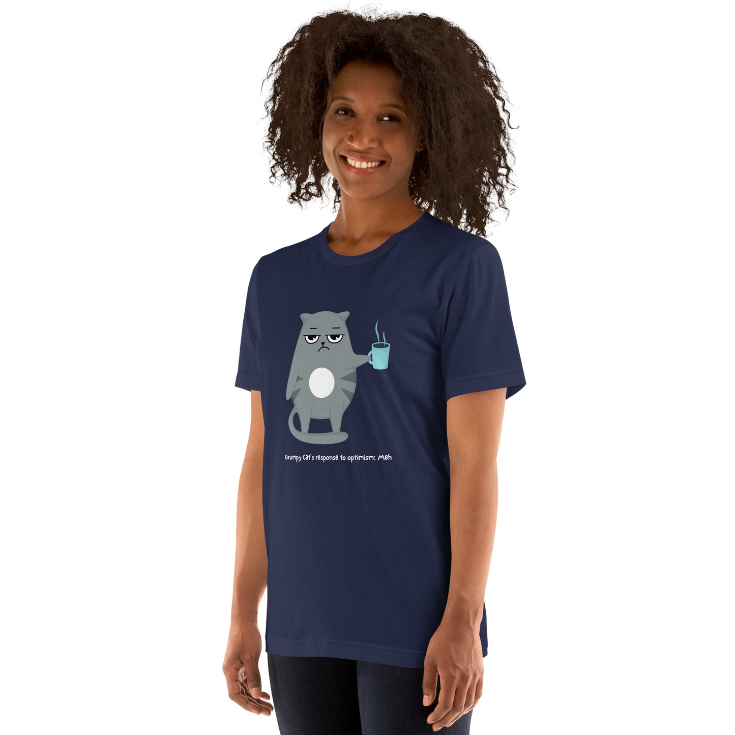 Grumpy Cat Optimism- Unisex t-shirt