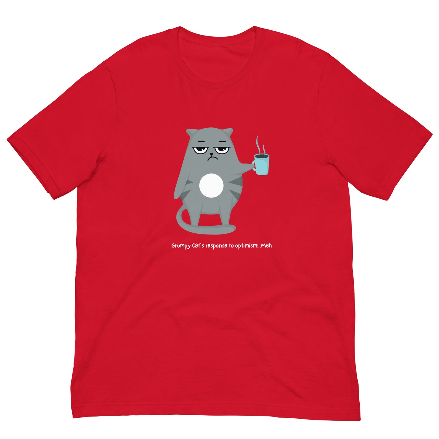 Grumpy Cat Optimism- Unisex t-shirt