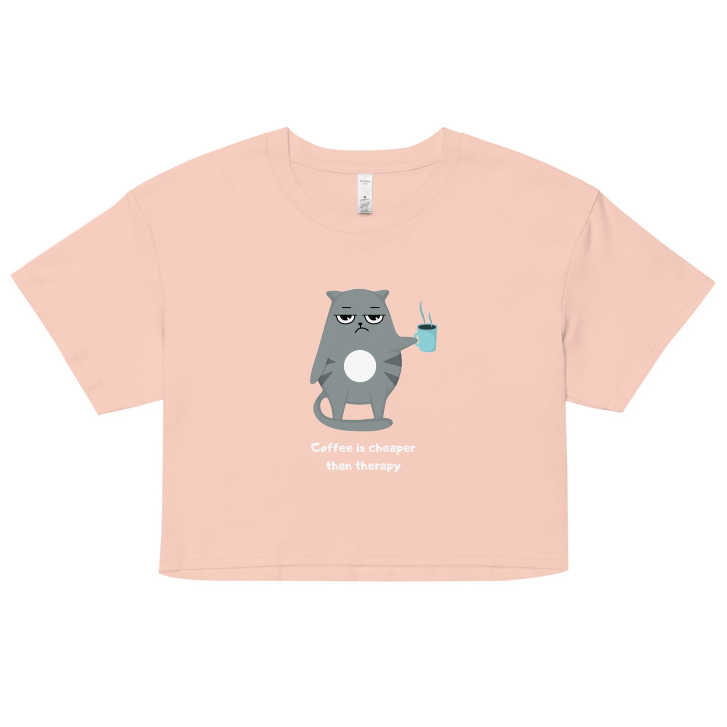 Coffee is Cheaper than therapy- Women’s crop top